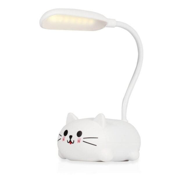 Luminária Gatinho de Led - Abajur Flexível Portátil Usb Para Leitura Estudo Quarto Gato Fofo - Imagem 2