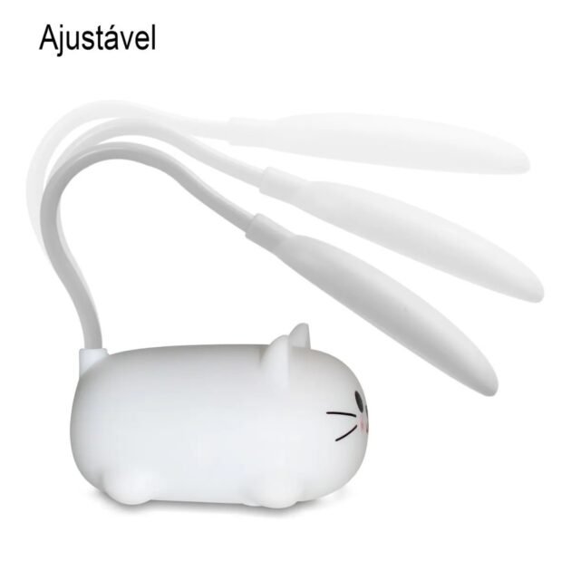Luminária Gatinho de Led - Abajur Flexível Portátil Usb Para Leitura Estudo Quarto Gato Fofo - Imagem 7