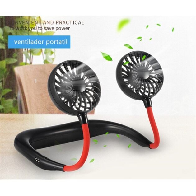 Mini Ventilador de Pescoço Usb Portátil