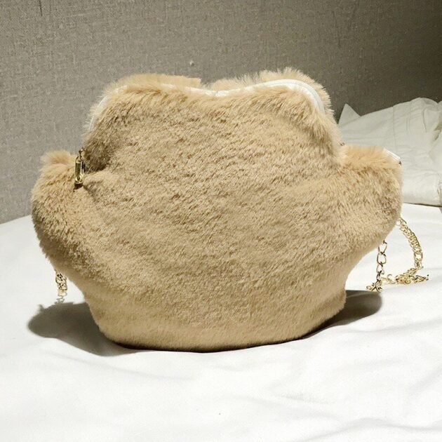 Bolsa Pata do Gatinho Fofo Cat Paw Luxo De Pelúcia Com Alça - Imagem 6