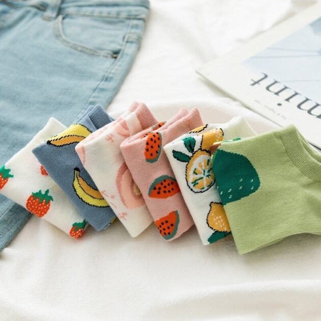Meias de Frutas Fofas e Criativas Kawaii