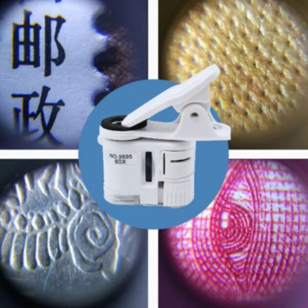 Microscópio Portátil para Celular Zoom de 60X