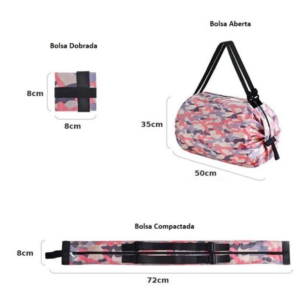 Bolsa de Compras Grande e Compacta