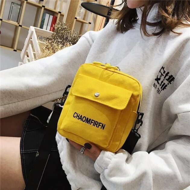 Bolsa de Ombro Shoulder Bag Streetwear Amarela