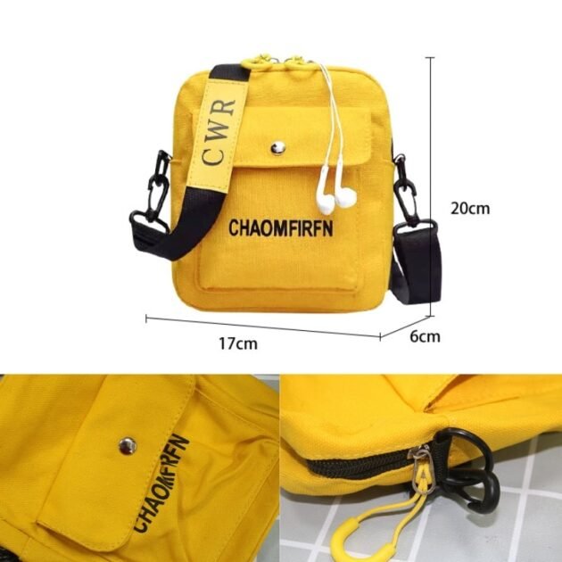 Bolsa de Ombro Shoulder Bag Streetwear Amarela