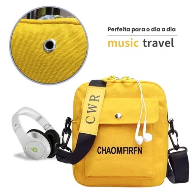Bolsa de Ombro Shoulder Bag Streetwear Amarela