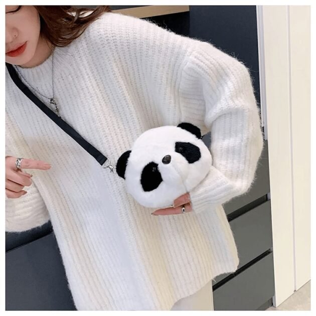 Bolsinha Urso Panda de Pelúcia