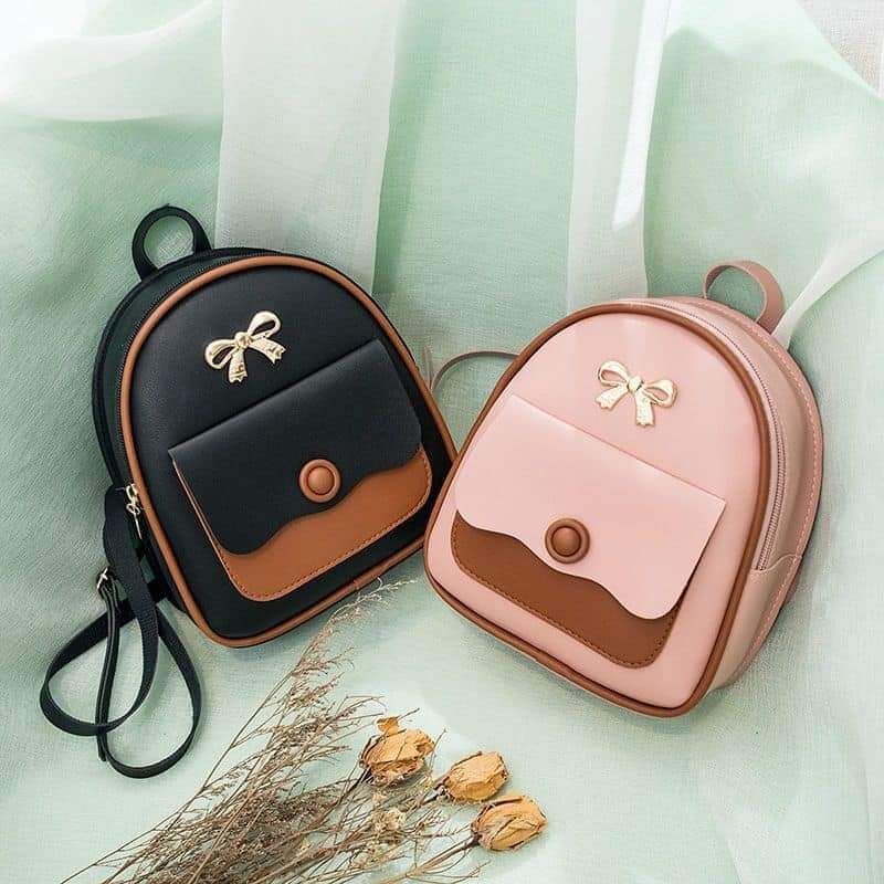 Mini Mochila Tipo Couro Kawaii Estilo Fofo