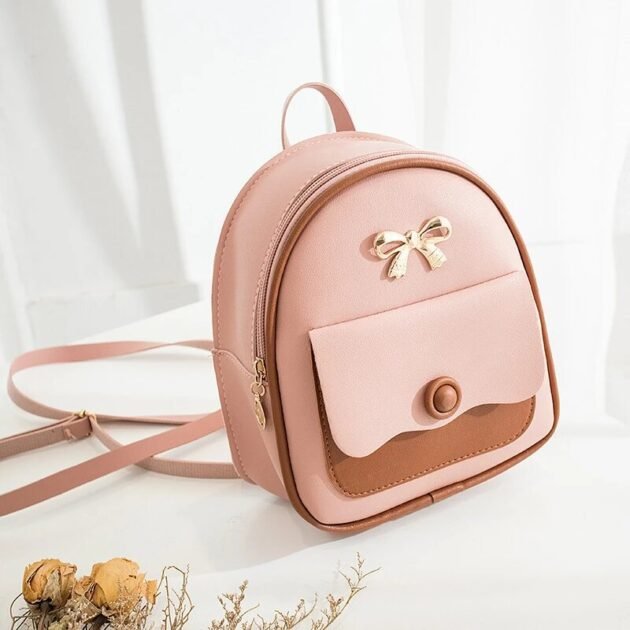 Mini Mochila Tipo Couro Kawaii Estilo Fofo
