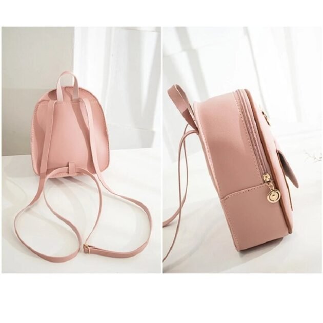 Mini Mochila Tipo Couro Kawaii Estilo Fofo