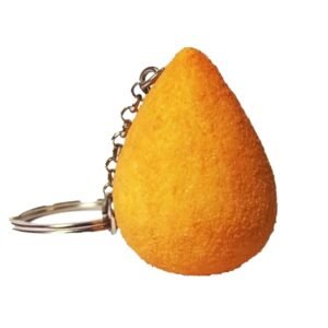 Chaveiro de Coxinha Super Realista com Formato de Coxinha Estilo Criativo e Divertido