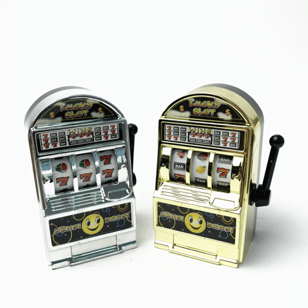 Mini Máquina de Moedas Caça-Níquel Jackpot