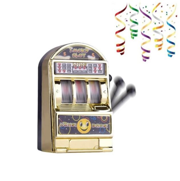 Mini Máquina de Moedas Caça-Níquel Jackpot