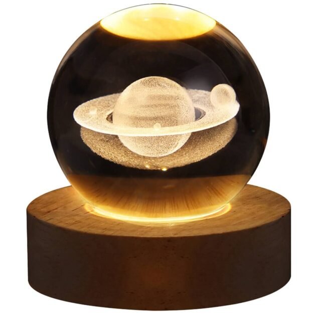 Luminária Bola de Vidro Cristal do Universo 3D