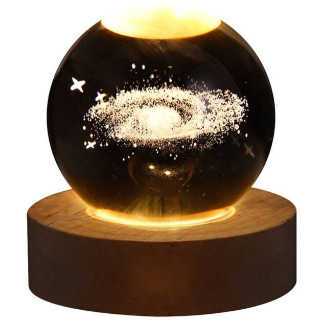 Luminária Bola de Vidro Cristal do Universo 3D