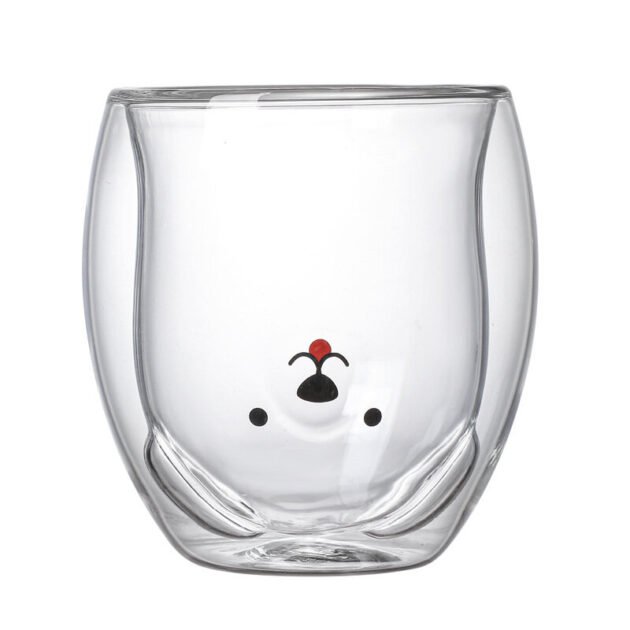 Copo de Vidro Duplo de Urso