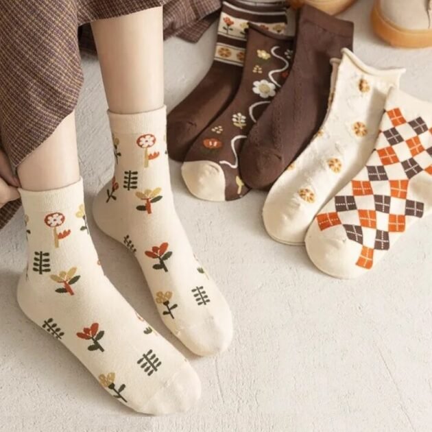 Meias Fofas Vintage Retro