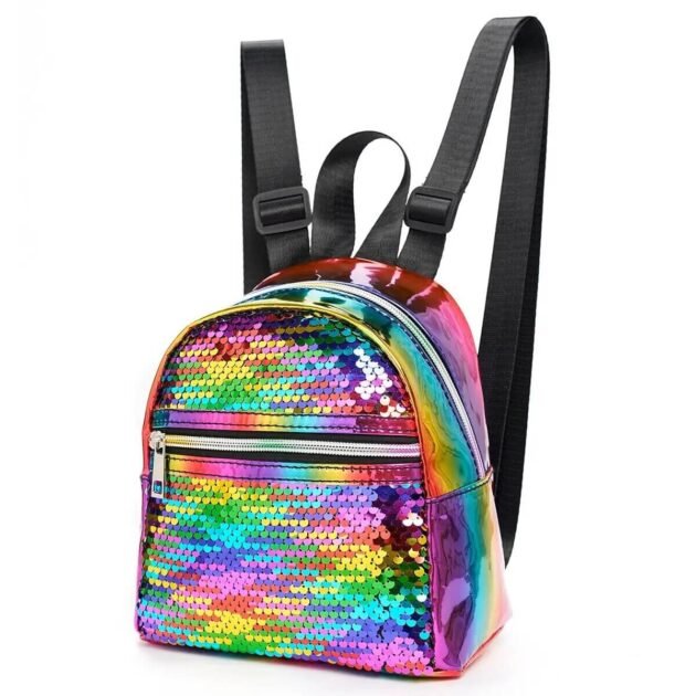 Mini Mochila Brilhante Colorida