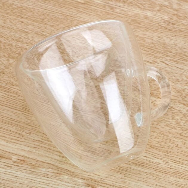 Caneca Vidro Duplo Coração