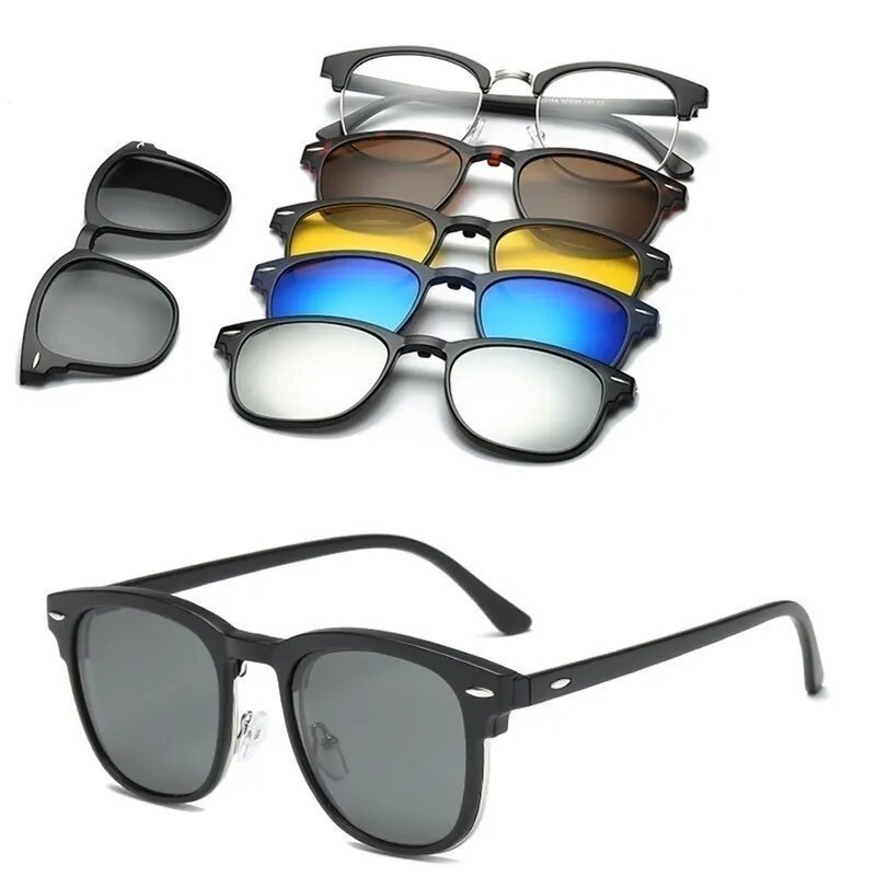 Óculos de Sol com 6 Lentes Clip On