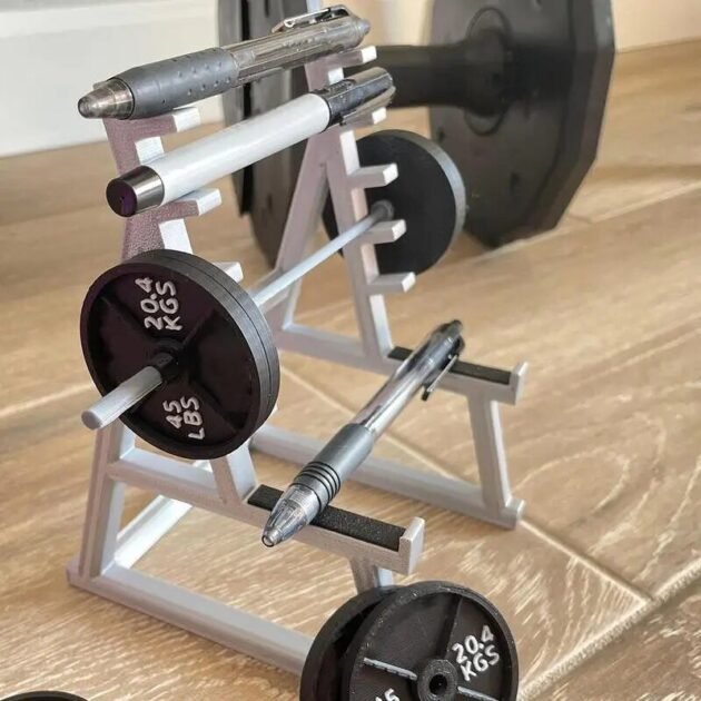 Suporte para Canetas e Lápis com Formato de Supino com Anilha Barra e Altere