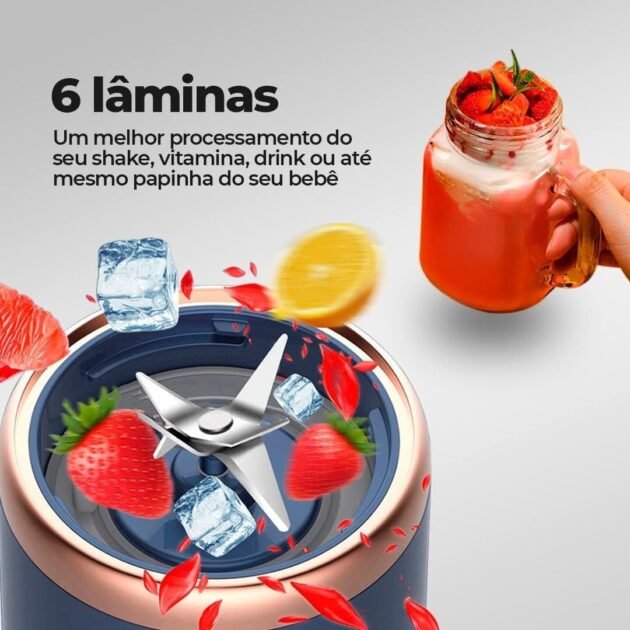 Juicer Mixer Pro Recarregável e Portátil