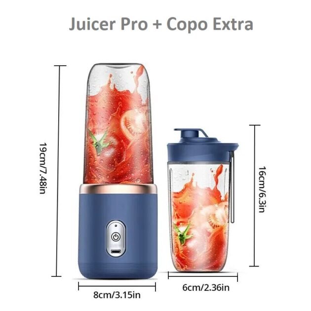 Juicer Mixer Pro Recarregável e Portátil
