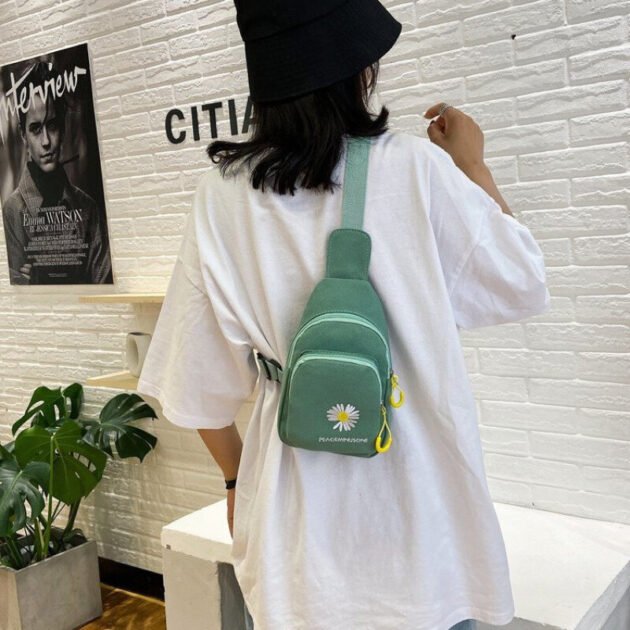 Bolsa De Ombro Transversal Daisy Shoulder Bag Tiracolo Fofo Margarida Uma Alça