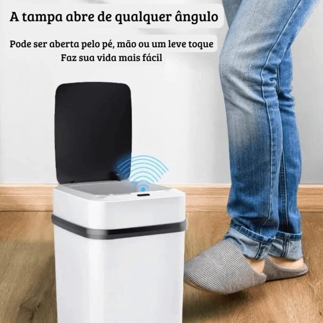 Lixeira Automática com Sensor Inteligente de Abertura Sem Toque