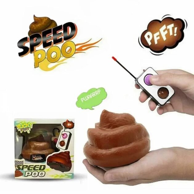 Coco de Controle Remoto Que Anda Solta Pum Carro Divertido Speed Poo