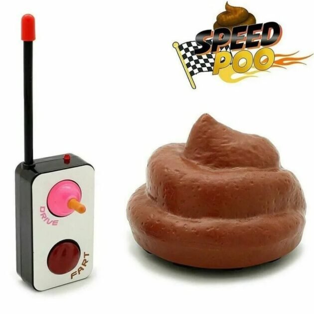 Coco de Controle Remoto Que Anda Solta Pum Carro Divertido Speed Poo - Imagem 4