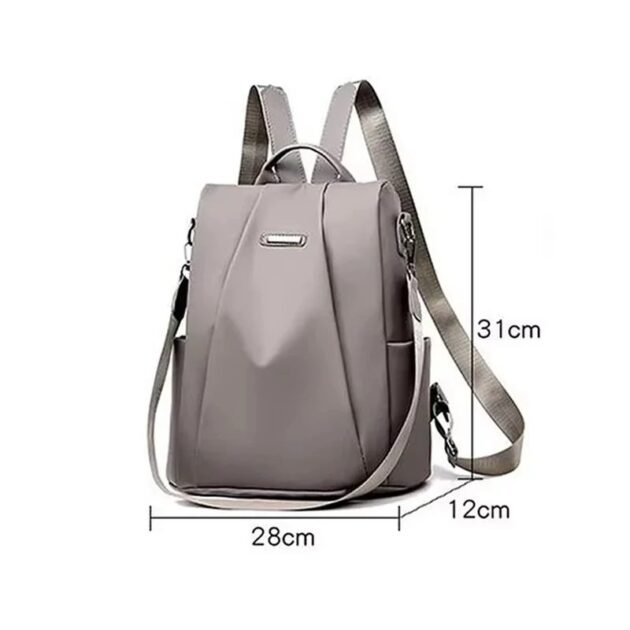 Mochila Bolsa Feminina Anti-Roubo Transversal Estilosa de Alta Capacidade para Viagem e Dia a Dia com Zíper Oculto