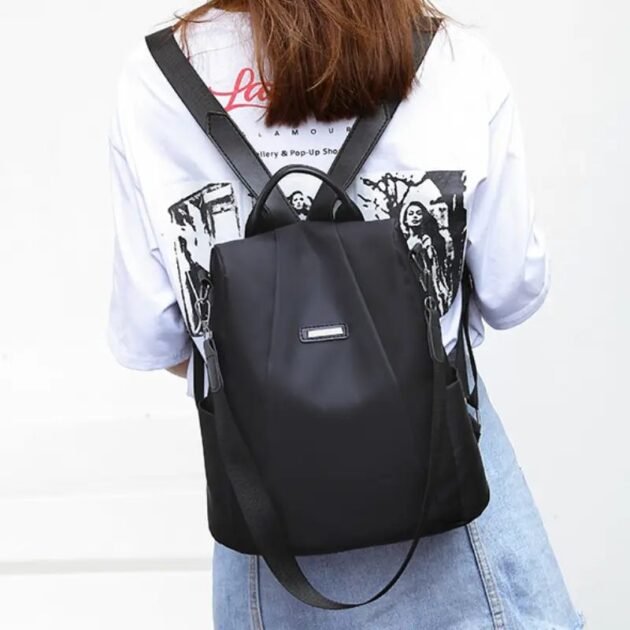 Mochila Bolsa Feminina Anti-Roubo Transversal Estilosa de Alta Capacidade para Viagem e Dia a Dia com Zíper Oculto